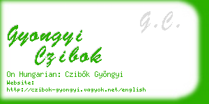 gyongyi czibok business card