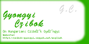 gyongyi czibok business card